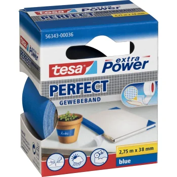 Audinio lipnioji juosta Tesa extra Power Perfect 56343, 2,75 m x 38 mm, mėlyna