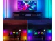 RGB LED Corner Floor Lamp with App and Remote Control, 150cm, Black