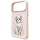 Nimmy Lucky Cat MagSafe dėklas iPhone 17 Pro Max telefonui, rožinis