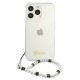 Apsauginis dėklas Guess Pearl iPhone 13 / 13 Pro su perlo pakabuku