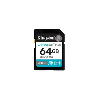 Atminties kortelė Kingston Canvas Go Plus 64GB SDXC, 200MB/s, juoda