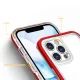Dėklas iPhone 12 Pro Max Hybrid Armor Clear 3 in 1, raudonas