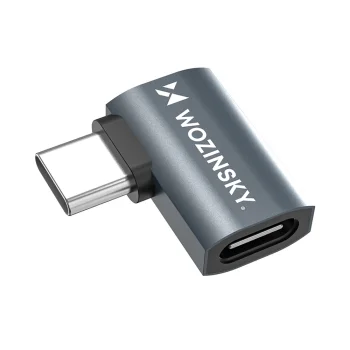 Wozinsky WPKB-01 kampinis USB-C į USB-C adapteris 40 Gb/s 240W 8K OTG, pilkas