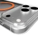 Puro Lite Mag dėklas, skirtas iPhone 17 Pro, skaidrus su oranžiniu žiedu