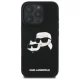 Karl Lagerfeld dėklas iPhone 16 Pro Max, Silicone Heads Print MagSafe, juodas