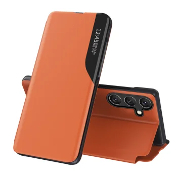 Hurtel atverčiamasis dėklas „Samsung Galaxy A26 Eco Leather View Case“, oranžinis