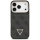 Guess 4G PU Triangle Logo & Stand Camera MagSafe dėklas iPhone 17 Pro, juodas