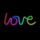 LED neono iškaba Forever Light FLRN01 LOVE RGB su nuotolinio valdymo pultu