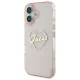 Guess IML Heart Case for iPhone 16 - Pink
