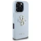 Guess PU Grained Big 4G dėklas iPhone 16 Pro Max telefonui, mėlynas
