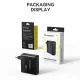 GaN Wozinsky CGWCB 140W tinklo įkroviklis, 3x USB-C / 2x USB-A, juodas