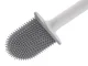 Silicone toilet brush with holder, white