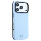 Mercedes Leather Semi Wrap Iconic Line MagSafe dėklas telefonui iPhone 18 Pro / 17 Pro, mėlynas