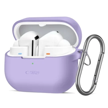 Tech-Protect Silicone Hook dėklas Samsung Galaxy Buds 3 / 3 FE / 3 Pro, violetinis
