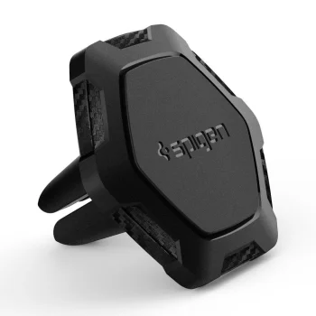 Magnetinis automobilinis telefono laikiklis į groteles Spigen QS11, juodas