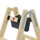 Dvipusės medinės kopėčios Hailo Master H80, 2 x 4 pakopos, rudos
