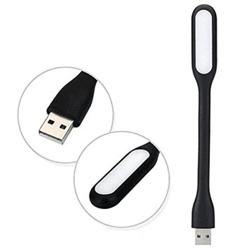 Flexible USB LED Light for Laptop Keyboard, 6 LED, Black