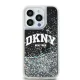 DKNY Liquid Glitter Big Logo dėklas, skirtas iPhone 14 Pro, juodas