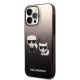 Karl Lagerfeld dėklas iPhone 14 Pro telefonui, juodas gradientas