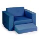 ECOTOYS modulinė vaikiška žaidimų sofa su 8 pagalvėlėmis, mėlyna