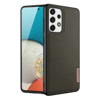 Dux Ducis Fino dėklas Samsung Galaxy A73 su nailono apdaila, žalias