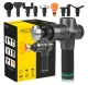 4Fizjo ULTRA Massage Gun, Relaxing Muscle Pistol with 9 Nozzles, Wireless Massage Device
