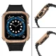 „Protect Strap Band“ dirželis su dėklu „Apple Watch“ 38/40/41mm, Juodas/Rožinis auksas