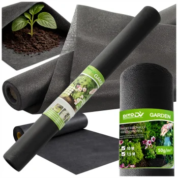 DIVODV Juoda Agroplėvelė Nuo Piktžolių, 50 g/m², 1.5 x 10 m