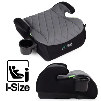 Ecotoys i-Size automobilinė pasostė su gėrimo laikikliu (125-150 cm)