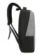 3-in-1 set: backpack, waist bag and pouch, grey-black