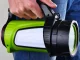 Įkraunamas LED prožektorius JS-881B su išorine baterija, juodas/žalias