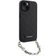 Karl Lagerfeld dėklas iPhone 14 telefonui Saffiano Monogram Chain, juodas