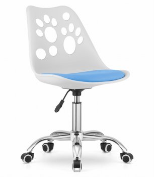 Ergonomiška biuro kėdė PRINT 140794, balta-mėlyna