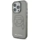 Karl Lagerfeld IML Rhinestones Karl Head dėklas iPhone 16 Pro telefonui, juodas