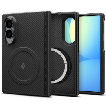 Dėklas Spigen AirSkin Aramid MagFit skirtas Samsung Galaxy Z Fold 8 su MagSafe, juodas
