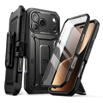 Supcase Unicorn Beetle Pro dėklas, skirtas iPhone 17 Pro Max, juodas