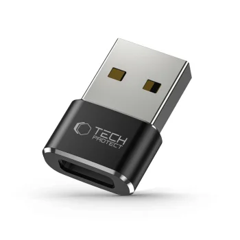 „Tech-Protect UltraBoost“ USB-A į USB-C adapteris, juodas