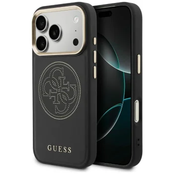 Guess Perforated 4G MagSafe Case for Apple iPhone 17 Pro, Black