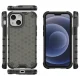 Apsauginis dėklas iPhone 13 mini Honeycomb Case su TPU rėmeliu, juodas