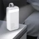 Išorinė baterija Wozinsky W8-W 30000mAh 30W su 2x USB-A, USB-C ir žibintuvėliu, balta