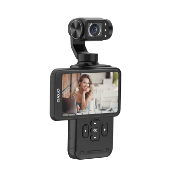 Ordro Pocket M5 3-ašis vaizdo stabilizatorius ir kamera, 5K, juoda