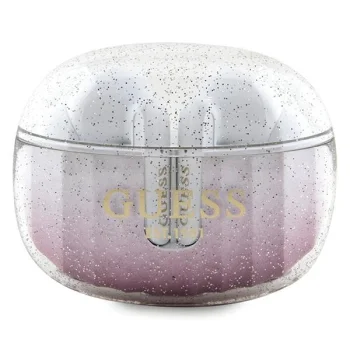 Guess Bluetooth TWS Glitter Gradient belaidės ausinės, rožinės