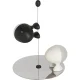 Druskos ir pipirų indelių rinkinys Alessi Lilliput ASG02 BW, juodas / baltas