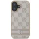 DKNY dėklas, skirtas iPhone 16, Checkered Mono Pattern & Printed Stripes, rožinis