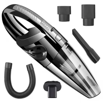 Belaidis rankinis automobilinis dulkių siurblys, 120W, USB, juodas