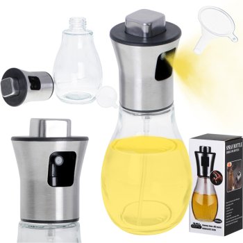 Oil Spray Dispenser, 200 ml Glass Bottle