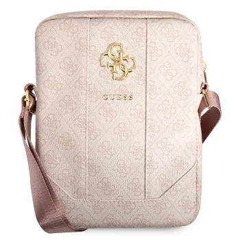 Guess 4G Metal Gold Logo 10" planšetinio kompiuterio krepšys, rožinis