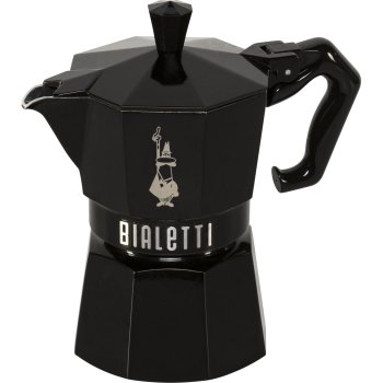 Bialetti Moka Exclusive kavinukas, 3 puodeliai, juodas