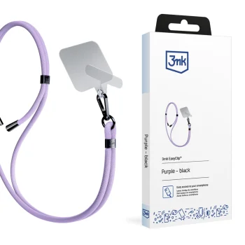 Telefono virvelė 3mk EasyClip, violetinė