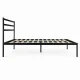 ModernHome metalinis lovos rėmas su grotelėmis 135x190 cm, juodas